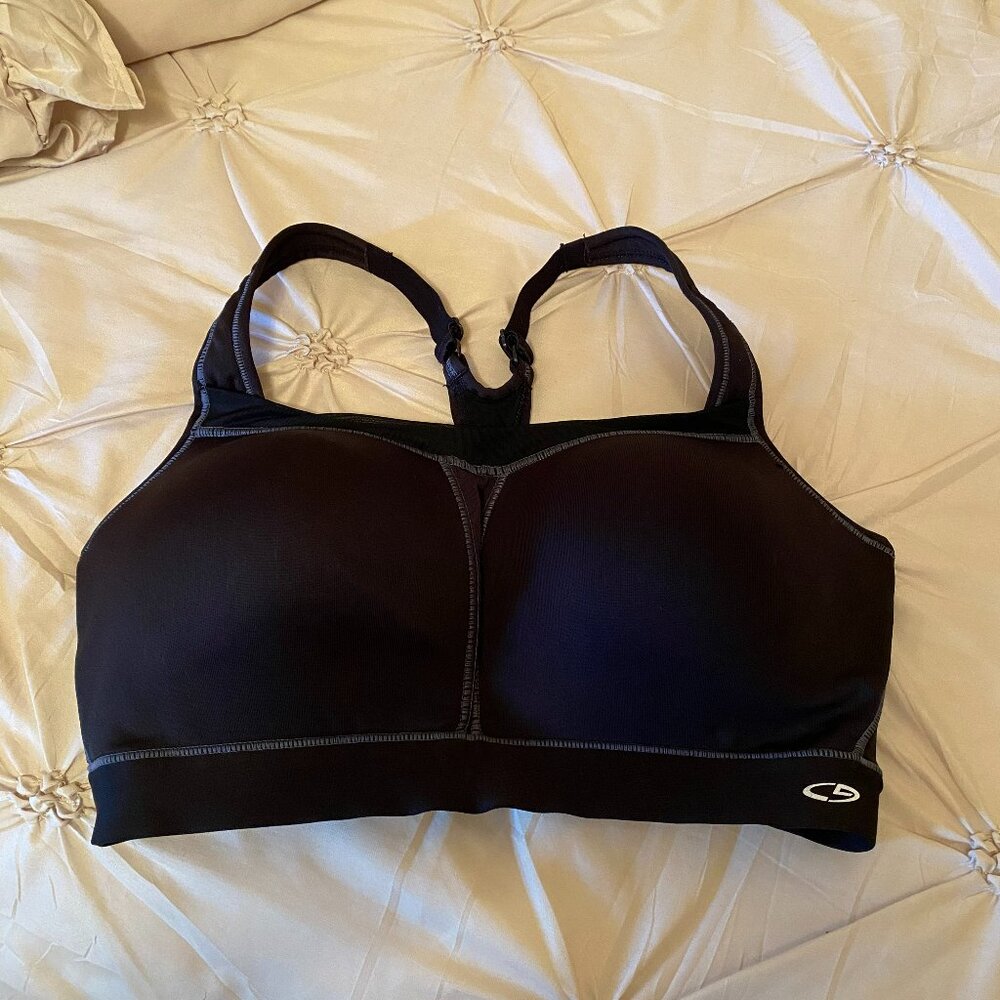Champion DuoDry Sports Bra Adjustable Straps & Band Size, Size 38D Black